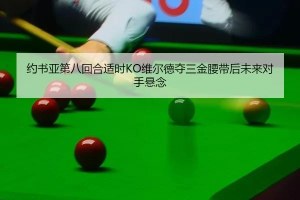 约书亚第八回合适时KO维尔德夺三金腰带后未来对手悬念